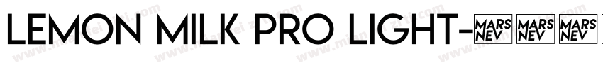 LEMON MILK Pro Light字体转换